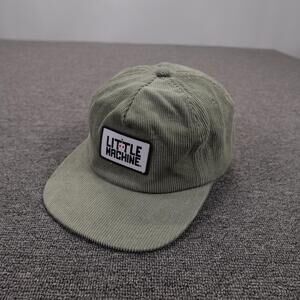 Little Machine Brist Blanks Hat Cap Snap Back Mens One Size Green Corduroy